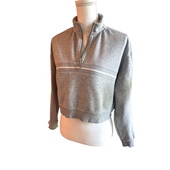 BDG Urban Outfitters Womens Cropped Sweatshirt Small Pull Over Gray Casual EUC - Picture 1 of 11